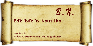 Búbán Nauzika névjegykártya